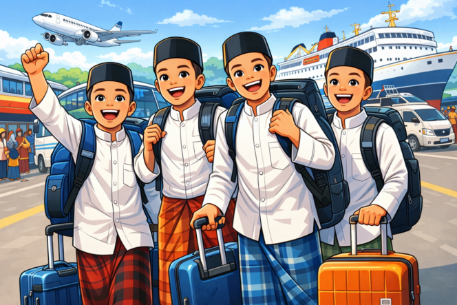 
 Ramadhan di Depan Mata, Santri Tinggalkan Pesantren Sementara