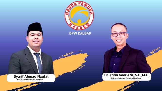 
 Duet Naufal-Arifin Nahkodai Garda Pemuda NasDem Kalbar 2025-2030