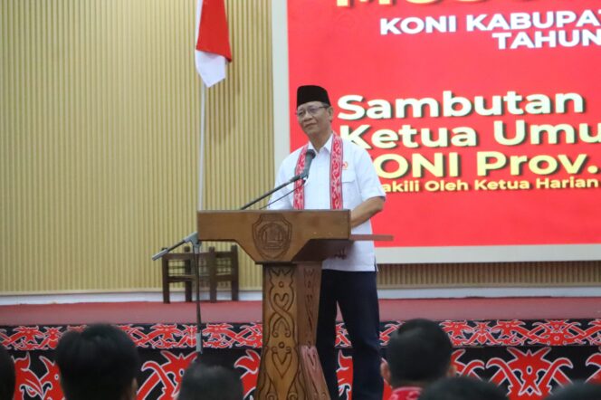 
 Ketua Harian KONI Kalbar Buka Musorkab VI KONI Landak, Dorong Optimisme Peningkatan Prestasi