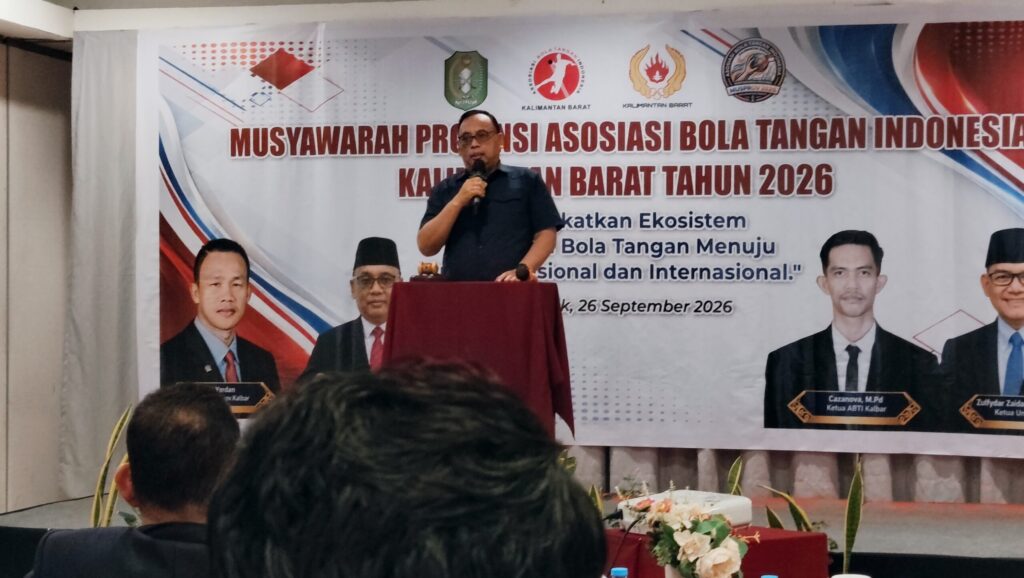 Dok. Humas Media KONI Kalbar. Sambutan Kadisporapar Kalbar.